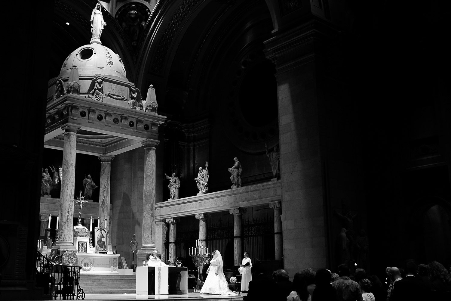 The Basilica of Saint Mary wedding ceremony