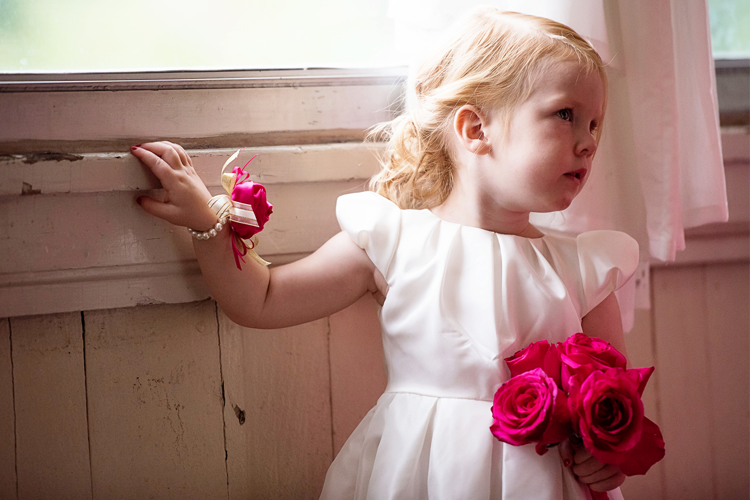 flower girl during the wedding