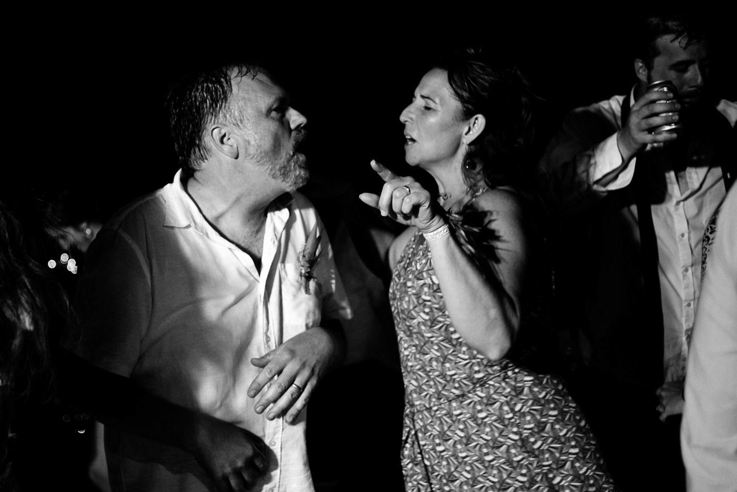wedding guests dancing during the summer wedding reception in Minnesota
