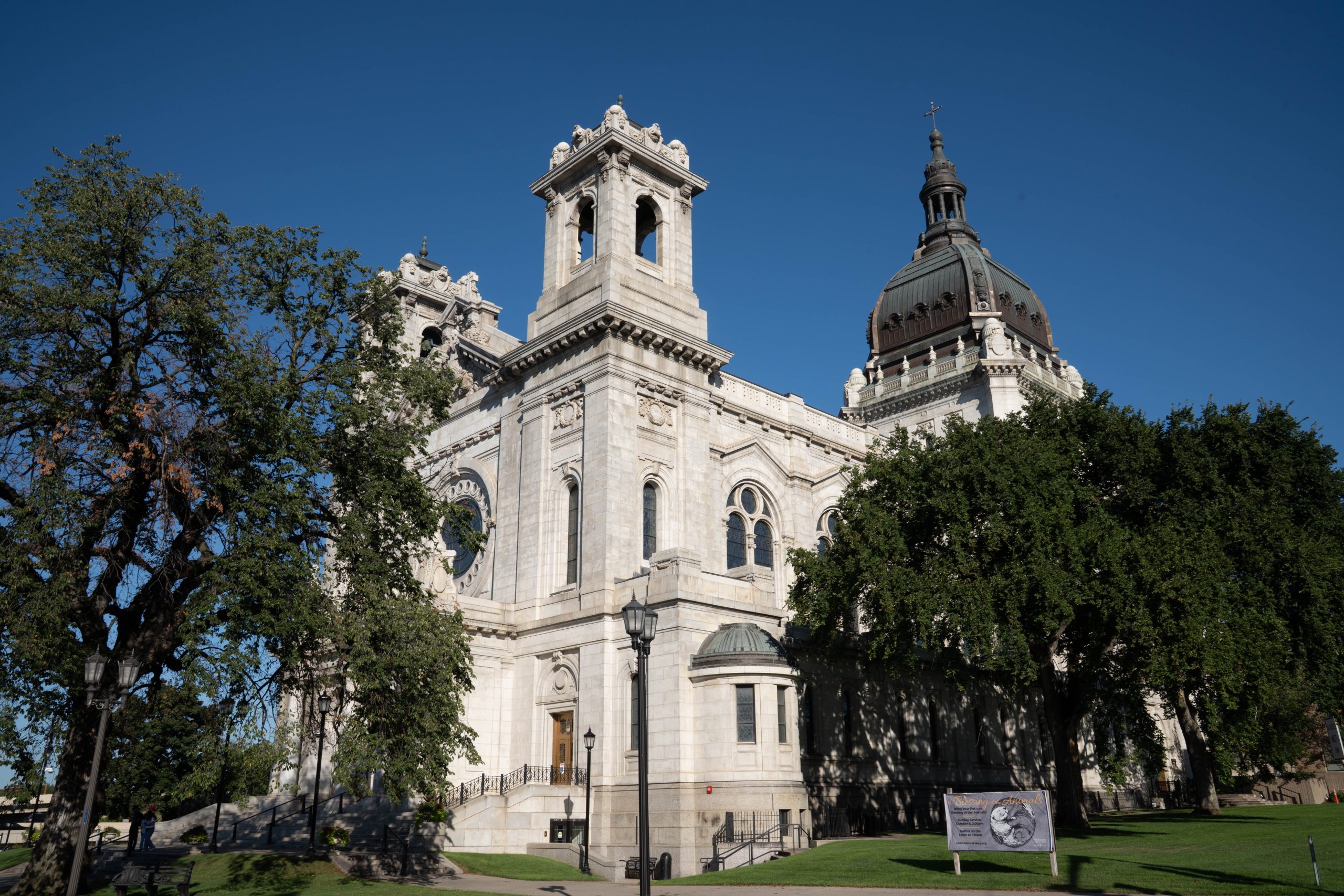 the exterior of The Basilica of Saint Mary
