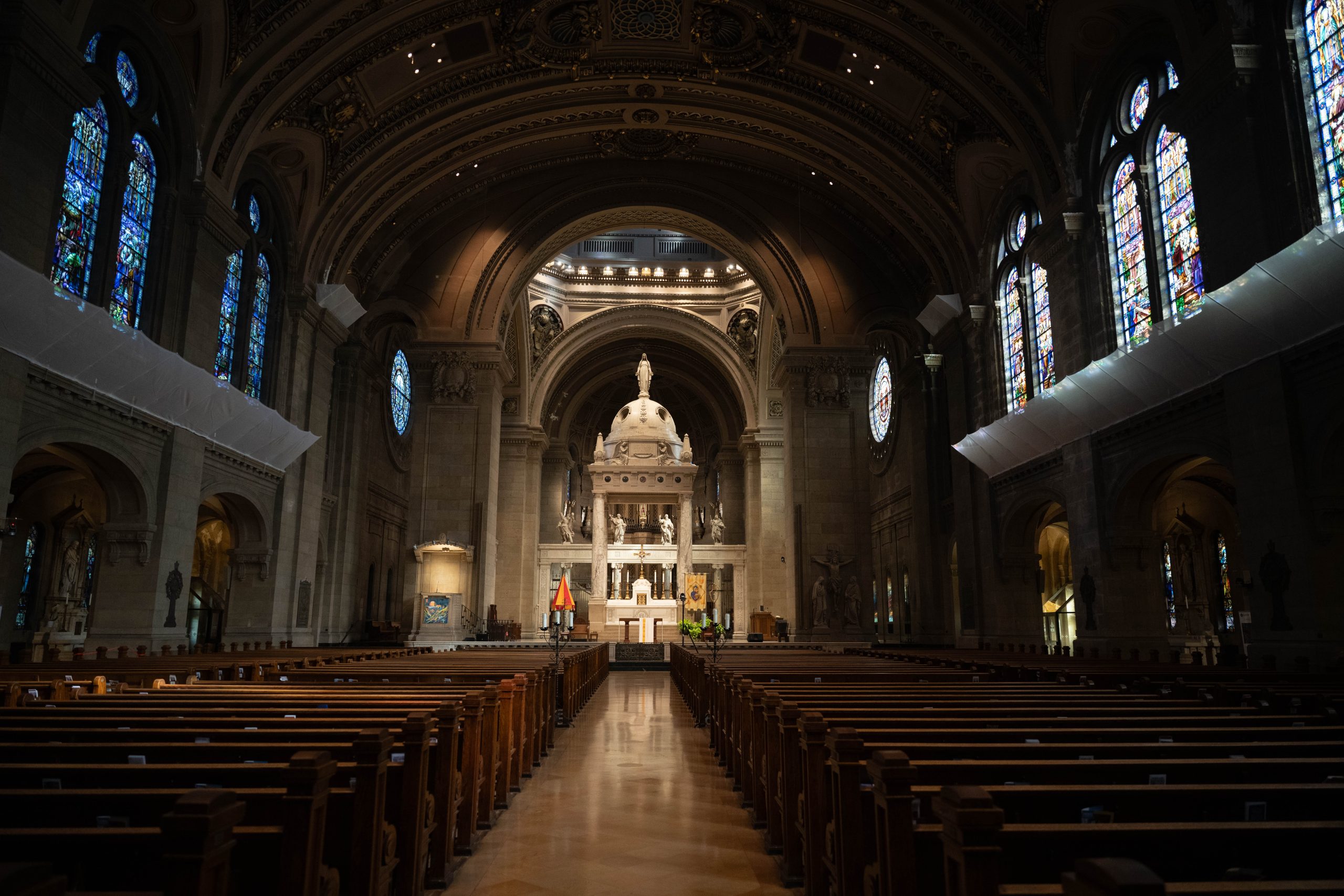 the interior of The Basilica of Saint Mary